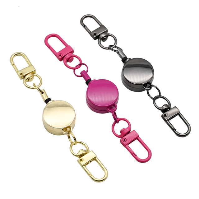 Retractable Pull Badge ID Department Brand Name Badge Holder Metal Office Nurse Badge Reel