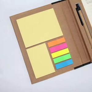 Ensemble de carnets personnalisés en papier kraft écologique avec blocs-notes adhésifs, mémo et carnets multifonctions promotionnels – Cadeaux - Product Image 4