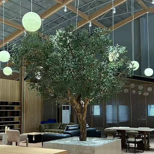 Olivo artificiale personalizzato di fascia alta, pavimento su larga scala montato Artificialgreen plantare decorazione del paesaggio per interni ed esterni - Product Image 4