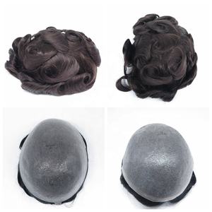 Prothèse capillaire pour homme en cheveux humains, peau fine 0,08-0,1 mm - Product Image 4