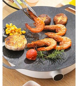 Multiple Thickness Hot Sale Korean Barbecue Camping Grill <b>Pan</b> <b>Cast</b> Iron Griddle Plate Baking Sheet Double Handle Lightweight - Product Image 2