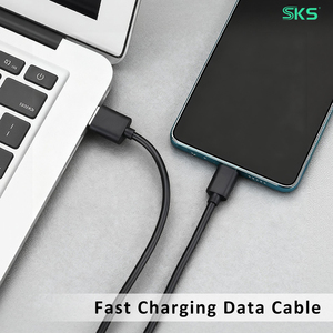Câble USB 2.0 Type C 3A, cordon de chargeur USB A vers USB C, câble de données USB C moulé noir pour téléphone Android - Product Image 4