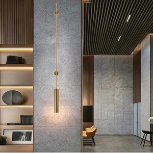 Pendant Wall Lights <b>Led</b> E27 Switch Control Long Pole Design For Restaurant Corridor Bedroom Background Lighting - Product Image 3