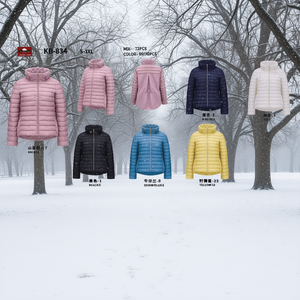 Giacca Trapuntata HDJ Taglie Forti, Cappotto Invernale Caldo a Manica Lunga con Collo Alto e Chiusura a Cerniera, Tinta Unita, Abbigliamento Esterno da Donna S-3XL - Product Image 1