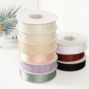Ruban en soie, ruban décoratif pour cadeau, bouquet de mariage, emballage de boîte cadeau, fournitures d'emballage - Product Image 4