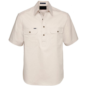 Camicie da lavoro da <span class=keywords><strong>uomo</strong></span> <span class=keywords><strong>mezza</strong></span> bottone maniche corte <span class=keywords><strong>a</strong></span> doppia tasca camicie di cotone in saia <span class=keywords><strong>camicia</strong></span> uniforme di sicurezza - Product Image 1