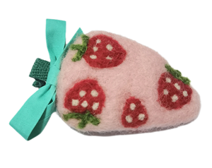 Pinza para el pelo de ciervo y corazón peludo para niño, accesorios para el cabello de lana con temática navideña, Año Nuevo, Invierno - Product Image 3