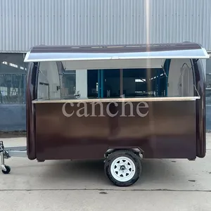 Carrito de Comida Móvil Pequeño Estándar del Reino Unido, Personalizado para Venta de Hot Dogs, Papas Fritas, Chocolate y Donuts - Product Image 5