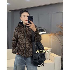 Women's Leopard Print Hooded Sweatshirt Zipper Front Knitted Breathable Casual Wear - Product Image 4