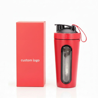 Bouteille shaker personnalisée avec logo, 24 oz, en acier inoxydable, bouteille d'eau de fitness, résistante aux odeurs, isolée, bouteille d'eau pour la salle de sport