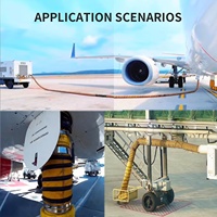 Conduit de climatisation d'avion en PVC flexible Tuyau de ventilation préconditionné Distribution d'air de refroidissement de pont d'aéroport au sol