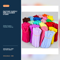 Fourniture d'usine : Tiges de nettoyage de tuyaux 30 cm, Tiges en chenille, Fils pelucheux, Vente en gros, Emballage personnalisé OEM, Fournitures d'artisanat