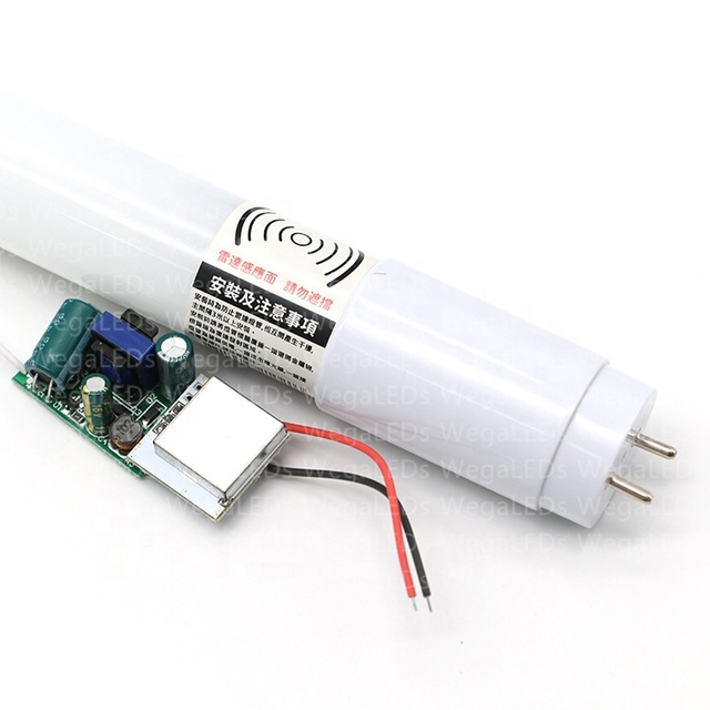 Radar Sensor Led Tube Lamp T8 Motion Detection Glass Tube Sensor Area Motion Sensor Lights