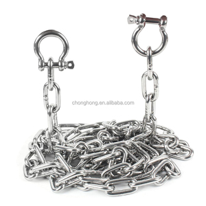 Chaîne d'ancrage marine soudée de 5/16 po, chaîne de levage robuste en acier inoxydable 316 pour bateau avec manilles, maillons de chaîne en acier inoxydable - Product Image 5