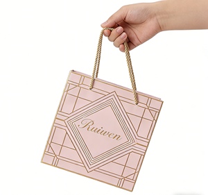 Sacs en papier personnalisés de luxe écologiques pour l'emballage commercial avec poignée – Vente en gros - Product Image 6