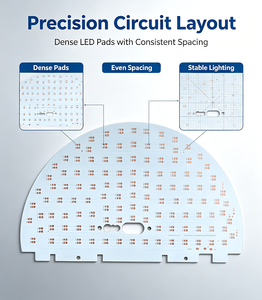 Substrato in Alluminio MCPCB LED Semicircolare Personalizzato, 0,8mm, Rame 25μm, OSP, Alta Conducibilità Termica, PCB LED Conforme RoHS - Product Image 1