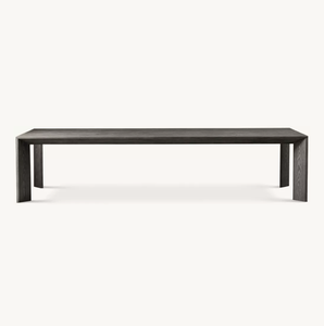 Table à manger rectangulaire en chêne naturel <span class=keywords><strong>Arles</strong></span>, style Sassanide moderne et contemporain - Product Image 4