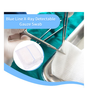 Venta Directa de Fábrica: Gasa Absorbente Desechable Médica Quirúrgica con Línea Azul Detectable por Rayos X - Product Image 1