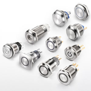 Self-Locking Mounting Hole <strong>Button</strong> Switch - Secure Fixture Motorized Flat-Top <strong>Button</strong> Switch - <strong>Remote</strong> <strong>Control</strong> - Product Image 1