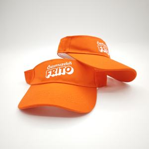 หมวกกันแดดปักโลโก้ตามสั่งสำหรับกีฬากลางแจ้ง เช่น เทนนิส กอล์ฟ วิ่ง ปั่นจักรยาน สีขาวดำ ขายส่ง - Product Image 2