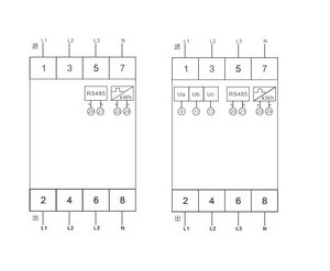 Multifunción <span class=keywords><strong>Din</strong></span> Rail LCD Retroiluminación kWh 6-80A 3 Fase 4 Cable Tipo de riel electrónico Medidor eléctrico - Product Image 5