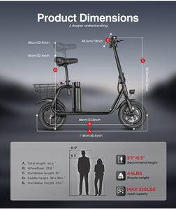 Pour SAMEBIKE Scooter électrique pliant rapide pour adultes Scooter numérique intelligent à deux roues à longue portée avec capteur de pneu gras - Product Image 3