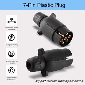 12V 7 Pin Trailer <strong>Plug</strong> N-Type Round Trailer <strong>Plugs</strong> Wiring Weatherproof 7 Way Trailer <strong>Plug</strong> for <strong>Caravans</strong> - Product Image 4