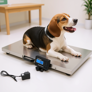 Báscula Digital de Piso SyzGlobus de 500 Kg, Acero Inoxidable, Pantalla LCD, Báscula Resistente para Mascotas y Veterinaria - Product Image 2