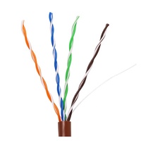 Cable Ethernet UTP Cat5e Azul de 305m (1000 pies) para Interiores, 24 AWG, 4 Pares, 8 Hilos, Revestimiento de PVC, Cable LAN POE