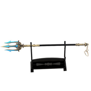 Venta caliente <span class=keywords><strong>Poseidon</strong></span>'s Weapon Trident Quality Metal Crafts Anime Game Accessories TikTok's Popular Key Chain Swords - Product Image 1