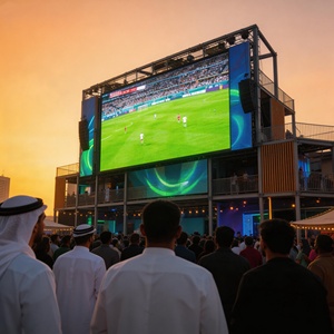 Écran géant LED extérieur RAYBO Fan Zone P3 P4 P5, 7000 nits, haute luminosité, étanche, panneau publicitaire vidéo pour événements - Product Image 1