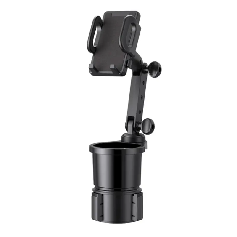 360 degree 2 in 1 car cup holder extendable cell phone mount adjustable arm extendable base car water cup holder