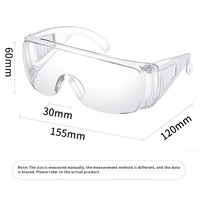 Lunettes de sécurité CE EN166 pour PC Lunettes de protection anti-éclaboussures anti-poussière et anti-buée pour usage en laboratoire