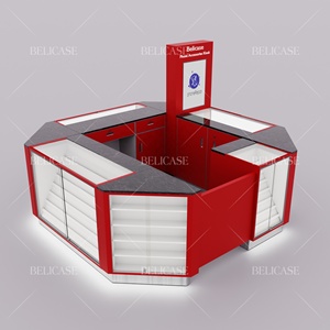 USA tốt nhất người bán sang trọng 10 * 10ft đá cẩm thạch kiosk là viết tắt của cửa hàng bán lẻ và trung tâm mua sắm LED ánh sáng điện thoại tủ trưng bày gian hàng - Product Image 5