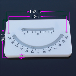 เกจวัดระดับความเอียงแบบพลาสติกแบบสองฟองอากาศ สำหรับวัดมุมเรือ - Product Image 2