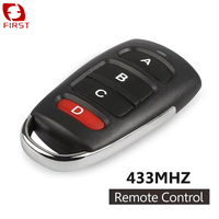 Télécommande de porte de garage universelle sans fil à code d'apprentissage personnalisé noir à 4 boutons 433MHZ 315MHZ en métal