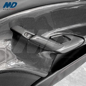 Poignée intérieure de <span class=keywords><strong>porte</strong></span> en fibre de carbone (<span class=keywords><strong>4</strong></span> pièces) pour Ferrari 2015 2018-488 Gtb Spider - Product Image 5