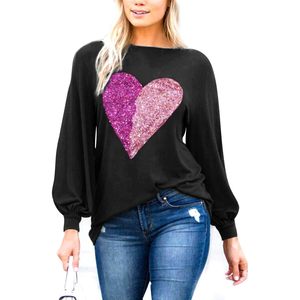 T-shirt à manches longues bouffantes pour femmes, col bateau, tunique, haut décontracté doux, toutes saisons, en tricot - Product Image 1