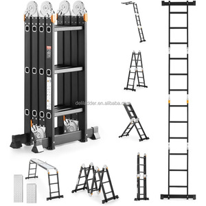 Deliladder Échelle polyvalente en <span class=keywords><strong>acier</strong></span> Étape de charnière multifonction 4x3 - Product Image 1