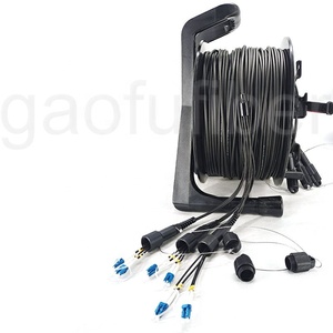Câble monomode blindé LC-LC extérieur 12 fibres 300 m avec bobine de câble tactique en fibre pour diffusion d'événements - Product Image 4