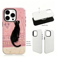 Großhandel 3D 2-in-1 Magnetische Blanko-Sublimations-Handyhülle für iPhone 16 17 18 Pro Max Individuell Bedruckbare Stoßfeste Schutzhülle