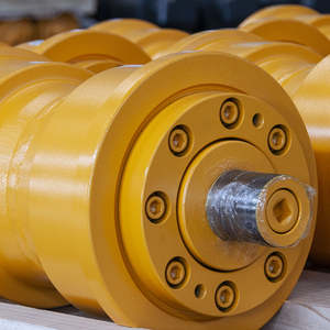 Rouleau de chenille D65 de qualité OEM, à simple bride, pour chenilles de bulldozer Komatsu, noir/jaune, en stock - Product Image 4