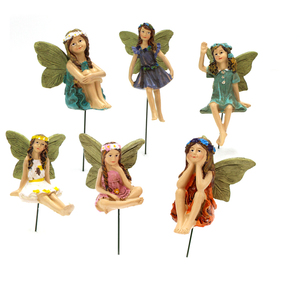 6 Figuras de Hadas de Resina, Hadas Sentadas, Amigas para Siempre, para Manualidades de Jardín de Hadas y Suministros de Regalo - Product Image 1