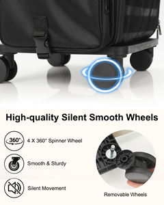 Valigia per Trucco Relavel con Ruote a 360 Gradi, Trolley per Cosmetologia, Valigia da Viaggio per Parrucchieri con Manico Estraibile - Product Image 4