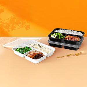Lò vi sóng BPA free takeout container thực phẩm bao bì lưu trữ và container dùng một lần 2/3/4/5 ngăn Bento Hộp Ăn Trưa - Product Image 6