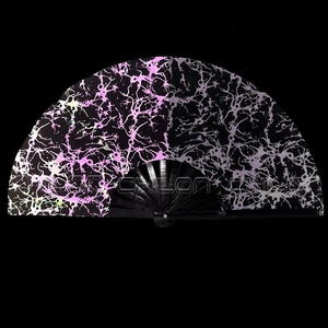 Nouveau matériau bambou réfléchissant grand ventilateur à main 13 pouces - Product Image 2