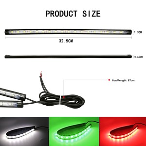 ไฟนำ<span class=keywords><strong>ทาง</strong></span>เรือแบบซิลิโคนกาว 3M พร้อมสายยาง 12V กันน้ำ สำหรับตกปลาตอนกลางคืน สัญญาณเรือยอชท์ อุปกรณ์เสริมเรือยอชท์ - Product Image 3