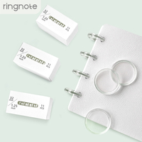Lot de 11 disques acryliques RINGNOTE ultra-transparents pour carnets et albums à anneaux
