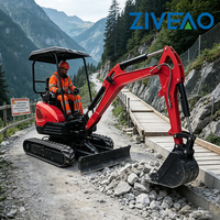 Mini-excavatrice ZIVEAO, mini-pelleuse de 2,1 tonnes avec accessoires, micro-excavatrice, mini-pelleuse, machine d'excavation