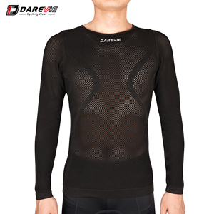 <span class=keywords><strong>Maglia</strong></span> a Compressione Funzionale Senza Cuciture a Maniche Lunghe, Strato Base per <span class=keywords><strong>Ciclismo</strong></span>, Jersey da Bicicletta - Product Image 3